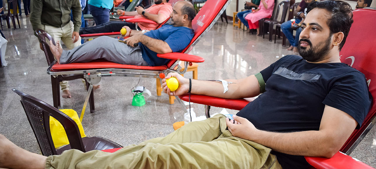 Blood donation camp by SLR Foundation